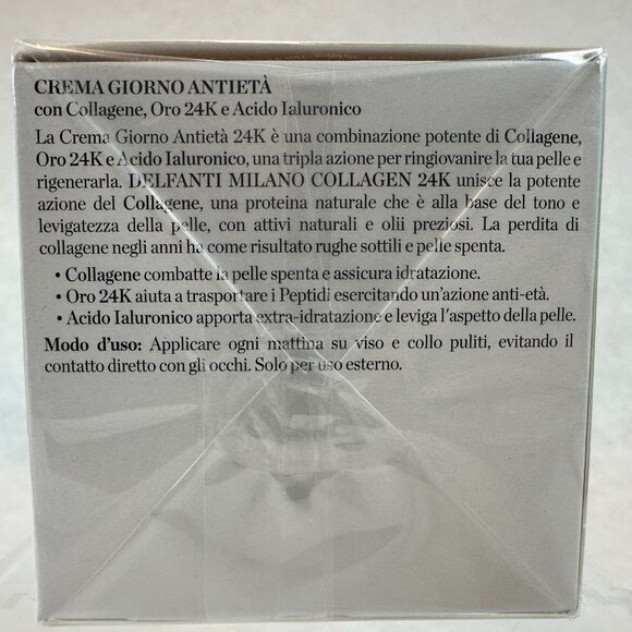Delfanti Milano Collagen 24K‎ Anti Aging Day Cream With Pure Hyaluronic Acid 1.7 - Picture 4 of 8